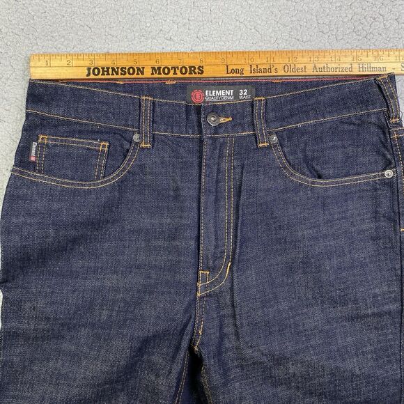 Element Jeans Skateboards Jeans Mens Standard Fit Dark 32x32 Quality Denim Y2K - Picture 15 of 16